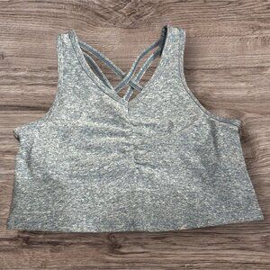 Zella Light Blue Heathered Lola Cross Back Sports Bra Size M ( 8/10 )